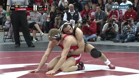 Iowa Hawkeyes At Nebraska Cornhuskers Wrestling 141 Pounds Carton Vs Abidin Youtube