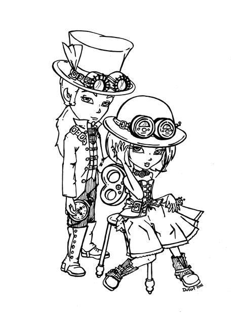 Steampunk Coloring Coloring Pages Coloring Books