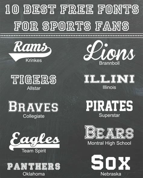 10 Best Free Fonts For Sports Fans Rhinestones And Sweatpants Free