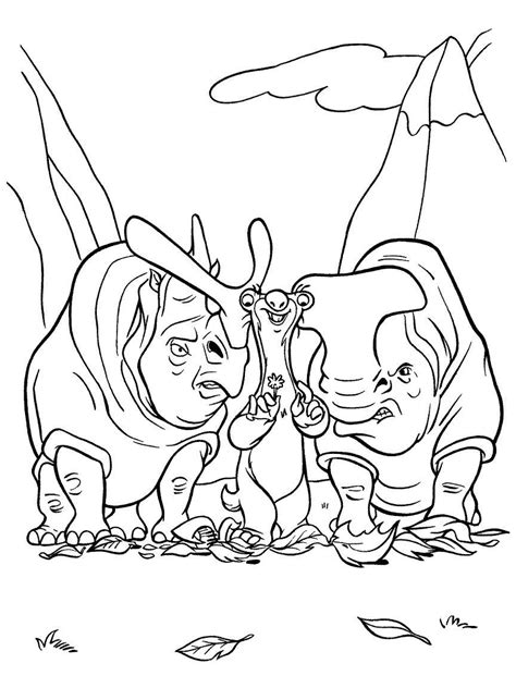 Ice Age Rhino Coloring Pages Clip Art Library