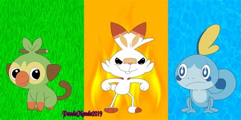 Galar Starters By Pandamanda2019 On Deviantart