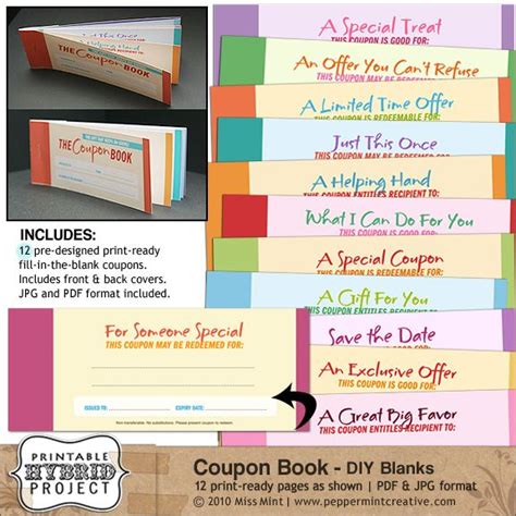 Create Your Own Custom Coupon Book Add Text To The 