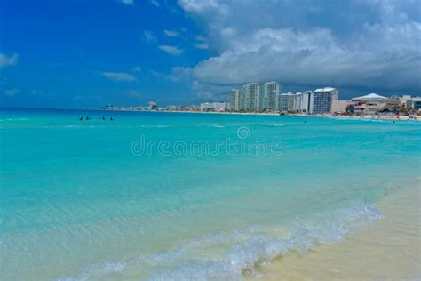 Beautiful Turquoise Water In Cancun Mexico Stock Photo Image Of