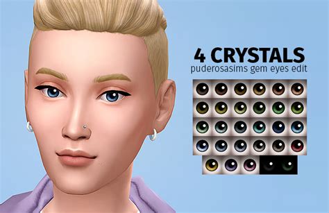 4 Crystals Eyes Ts4 This Is An Edit Of Puderosasims‘s Gem Eyes With