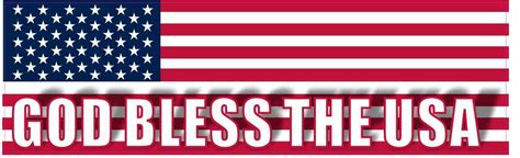 10in X 3in God Bless The Usa Bumper Sticker Bumper Stickers Blessed God