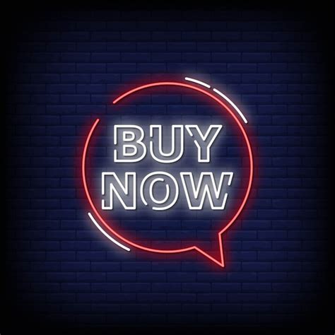 Premium Vector Buy Now Neon Signs Style Text Vector