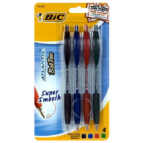 Bic Atlantis Super Smooth Pens Assorted Colors