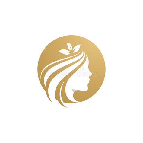 Woman Hair Salon Logo Design Luxury Vector Stock Illustration