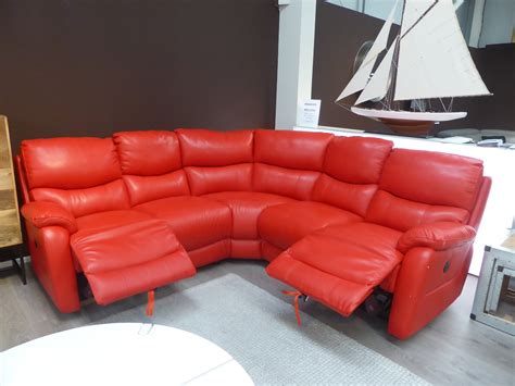 A corner sofa is both perfectly practical and completely comfortable. Siena thick leather sunburst red manual reclining corner ...
