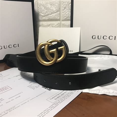 Gucci Woman Belt 30cm Gg Gold Buckle Black Belt Fashion Belt Belts