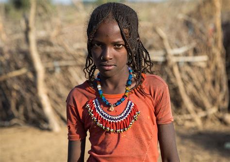 Portrait Of An Afar Tribe Woman With Braided Hair Afar Region Chifra Ethiopia Braided