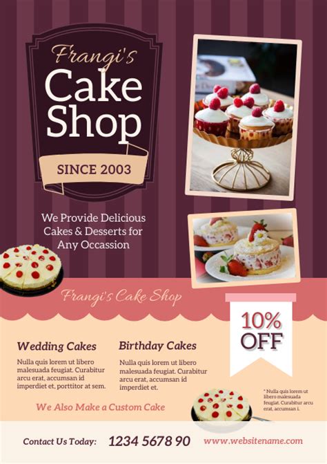 Cake Shop Flyer Template Postermywall
