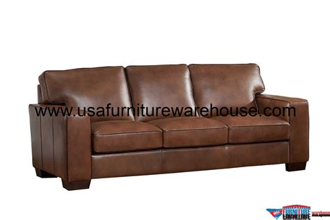 From a single leather loveseat, to a reclining sofa, to a sleeper sofa or leather sectional, there is a wide selection of leather furniture to choose from. Kimberlly Full Top Grain Brown Leather Sofa