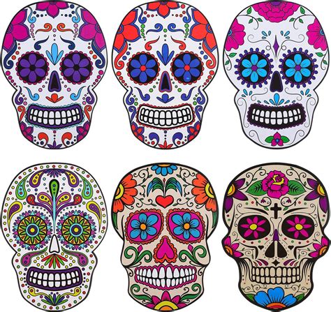 Zonon 30 Pieces Sugar Skull Decor Halloween Day Of The Dead