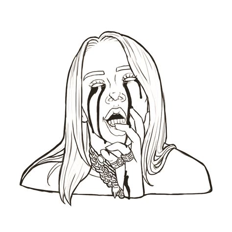 Billie Eilish Coloring Pages Free Printable Coloring Pages