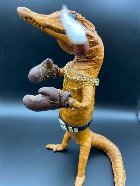 Vintage Crocodile Taxidermy Art Toy Antique Armory