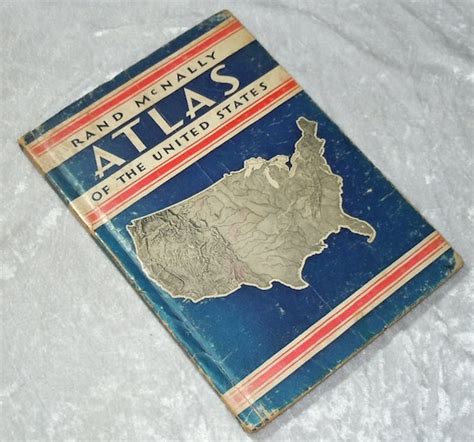 1935 Rand Mcnally Atlas United States Vintage Book By Oakwoodview