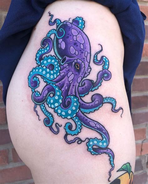 Octopus Thigh Tattoos Octopus Tattoo Design Leg Tattoos Cute Tattoos Body Art Tattoos