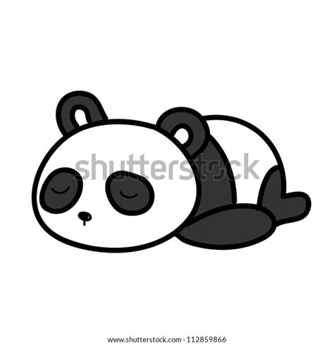 Baby Panda Sleeping Vector Illustration Stock Vector Royalty Free
