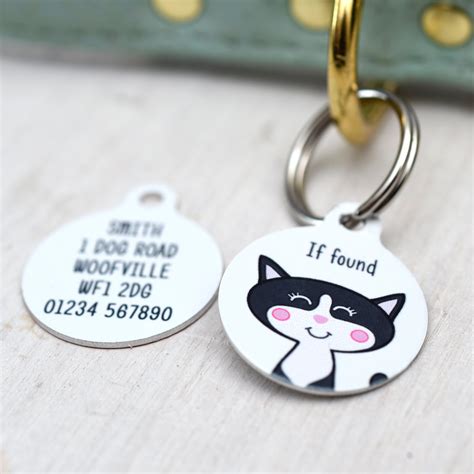 Cat Tags Personalised Cat Id Tags Cat Id Tags Cat Name Etsy