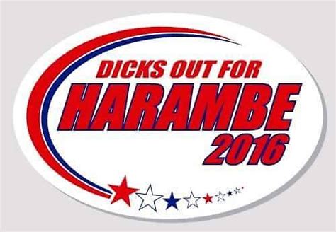 Dicks Out For Harambe Stickers By Lumpotron Redbubble