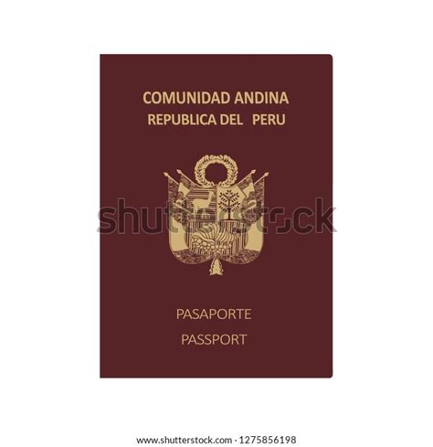 Peru Peruvian Passport Stock Illustration 1275856198