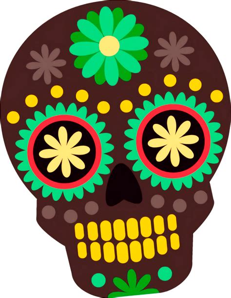 Colorful Sugar Skull Clipart