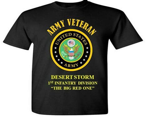 Desert Storm1st Infantry Division The Big Red One Vinyl Shirt Or