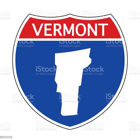 Interstate Vermont Road Sign Stock Illustration Download Image Now