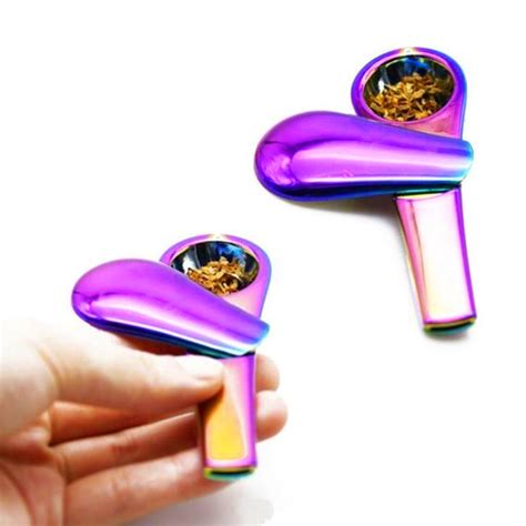 Spoon Smoking Pipe Portable Metal Herb Tobacco Pipes With Magnet Spoon