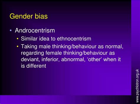 Ppt Gender Bias In Psychology Powerpoint Presentation