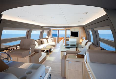 Luxurious Interior Aboard Ferretti 690 Yacht Photo Credit Ferretti