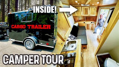 Amazing Custom Cargo Trailer Camper Conversion Diy Build Youtube