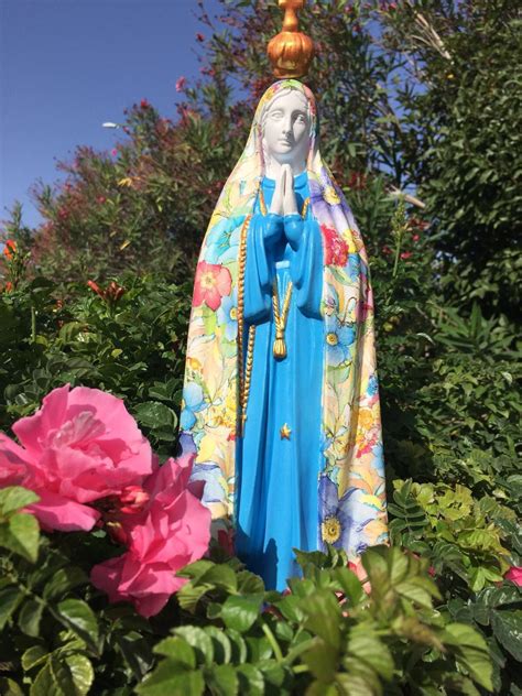 Big Unique Hand Painted Our Lady Statue Religious Mary Statue Plaster