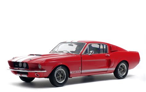 Shelby Gt500 Candy Apple Red White Stripes 1967 Solido