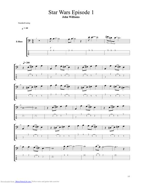 Duel Of The Fates Guitar Pro Tab By Jurassic Park