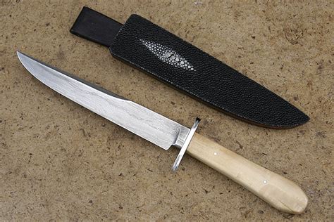 Mammoth Ivory Bowie Custom Knives By Mike Mcclure