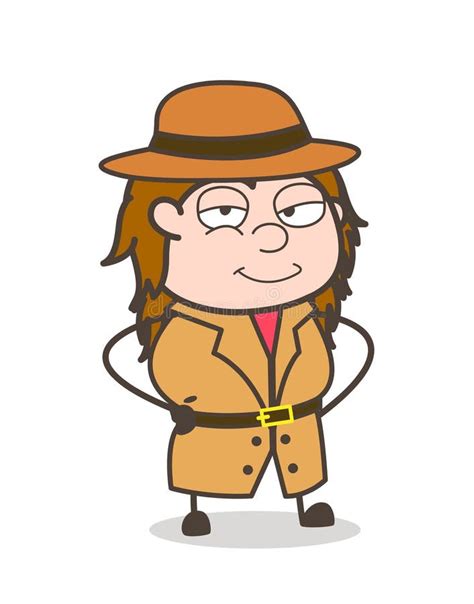 Cunning Smile Female Explorer Scientist Cartoon Vector Stock Illustration Illustration Of