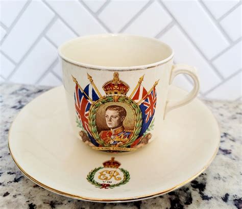 Rare King Edward Viii Coronation Tea Cup And Saucer May 1937 Nelson Ware