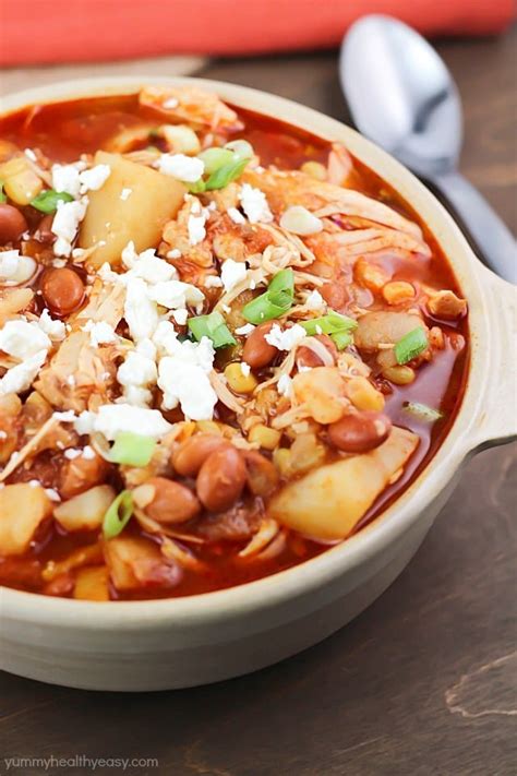 Crock Pot Pinto Bean Chicken Chili Stew Yummy Healthy Easy