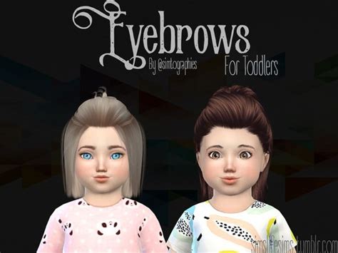 Eyebrows Set For Toddlerscreated By Simtographies Created For The