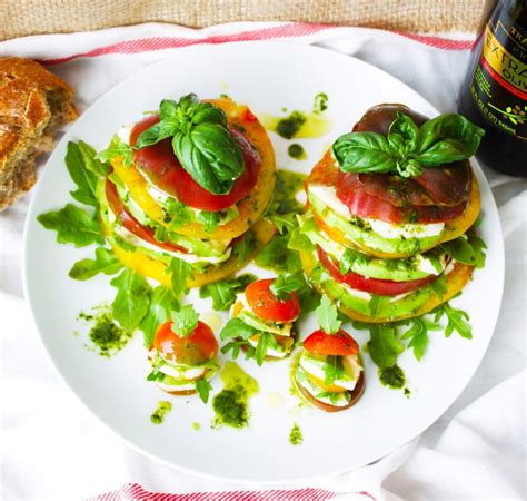 Maybe you would like to learn more about one of these? Tomato, Avocado, Mozzarella & Arugula Stack Salad - Kelley ...