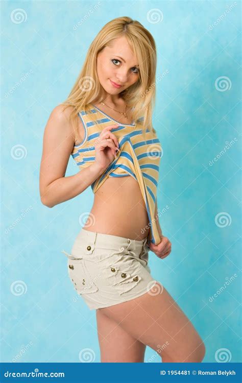 Sexual Girl Lifts Up A Shirt Stock Image Image Of Lass People 1954481