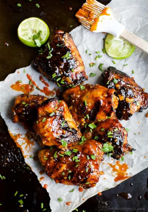 Sweet And Spicy Honey Sriracha Grilled Chicken Thighs Recipe