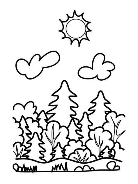 Forest Coloring Pages Download And Print Forest Coloring Pages