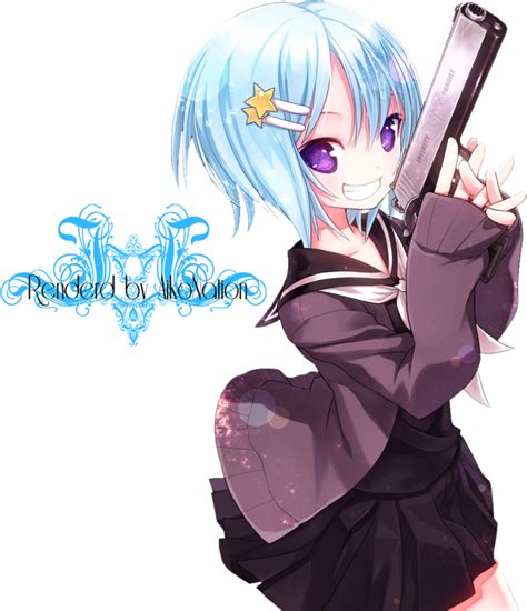 Anime Girls With Guns Png Anime School Girl With Sniper Rifle Free