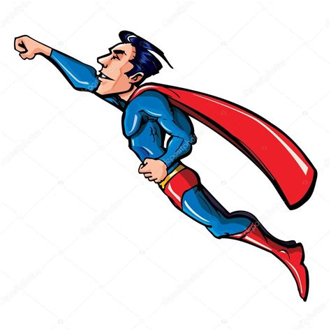Superhero With Cape Flying Up — Stock Vector © Antonbrand 7902843