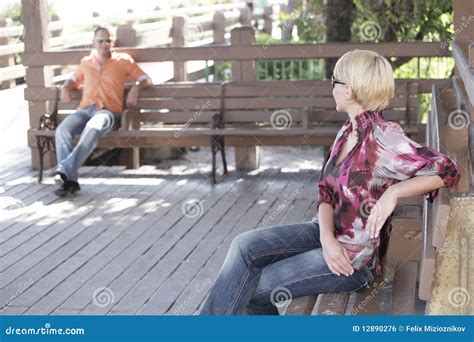 Strangers In The Park Stock Photo Image Of Fashionable