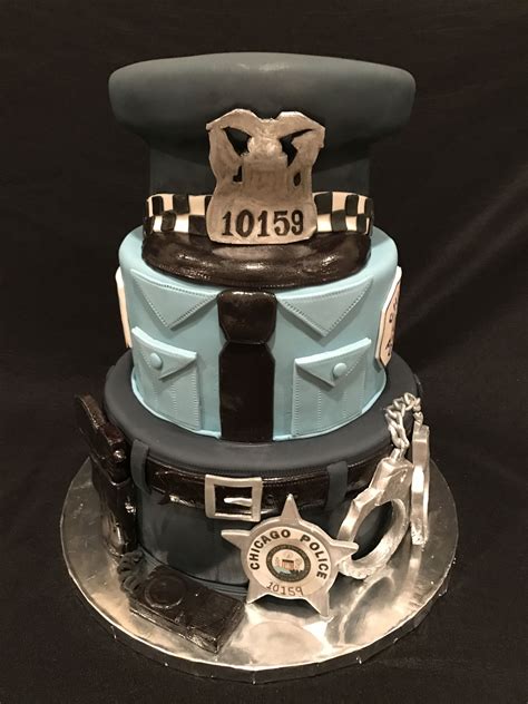 Law Enforcement Cake Police Cake Retirement Cake Uniform Chicago