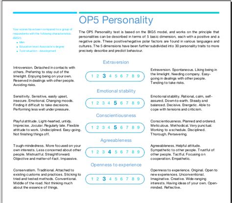 OP Personality Test Based On Big Model